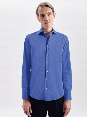 Coupe slim Chemise business SEIDENSTICKER en bleu : devant