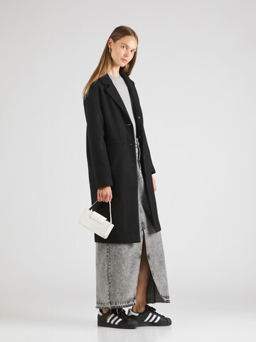 PIECES Between-seasons coat 'ALICIA' in Black