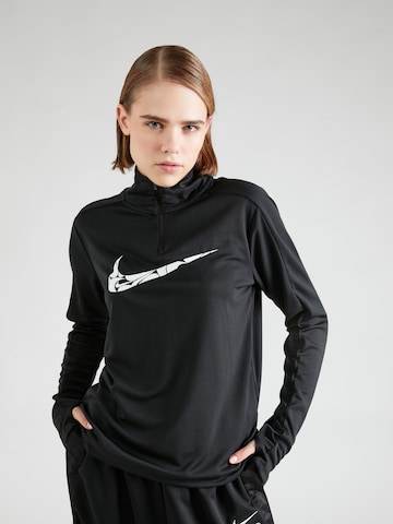 NIKE Funktionsbluse i sort: forside