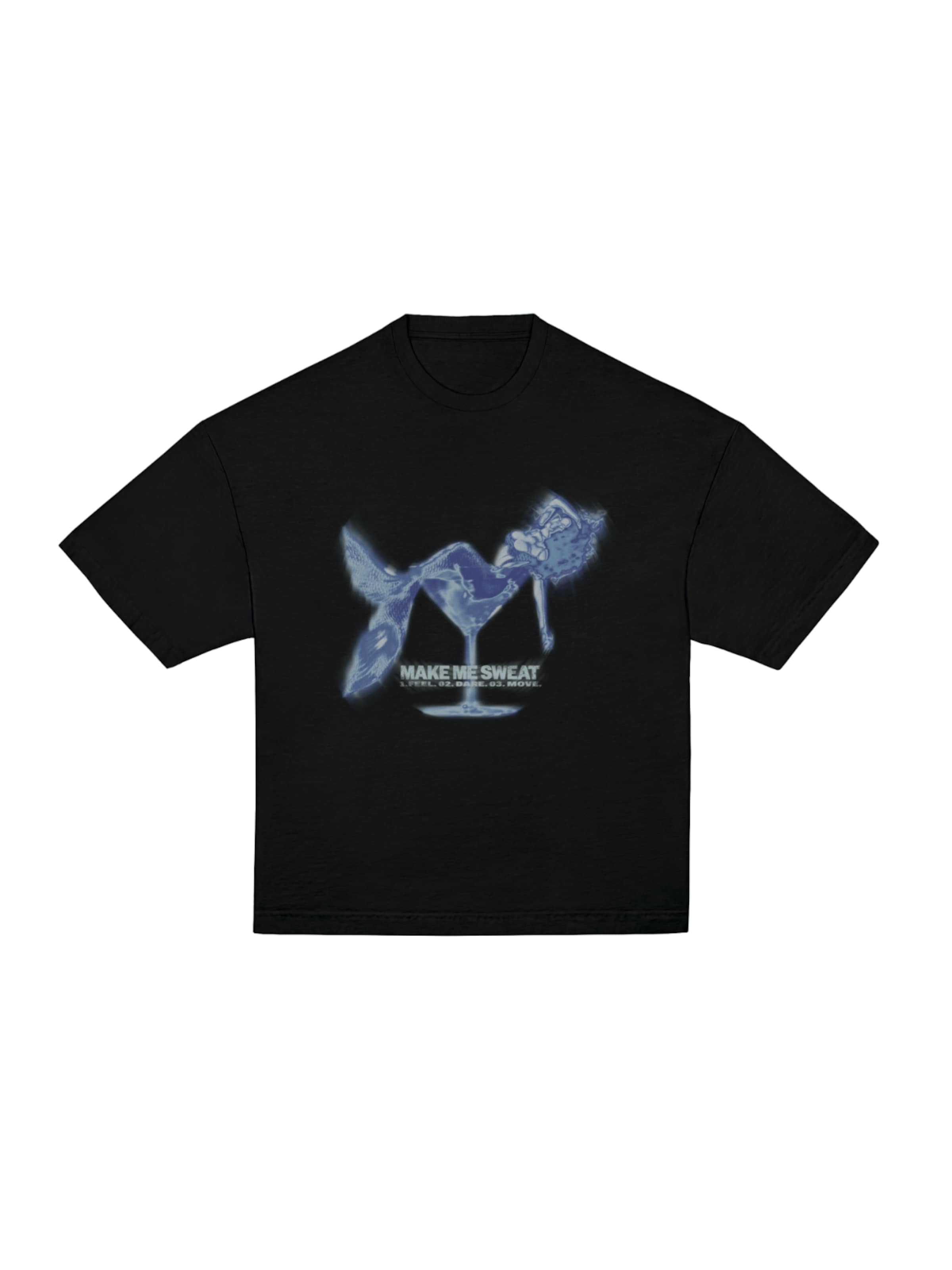 Maglia extra large 'Martini' di EKCENTRIK in nero: frontale