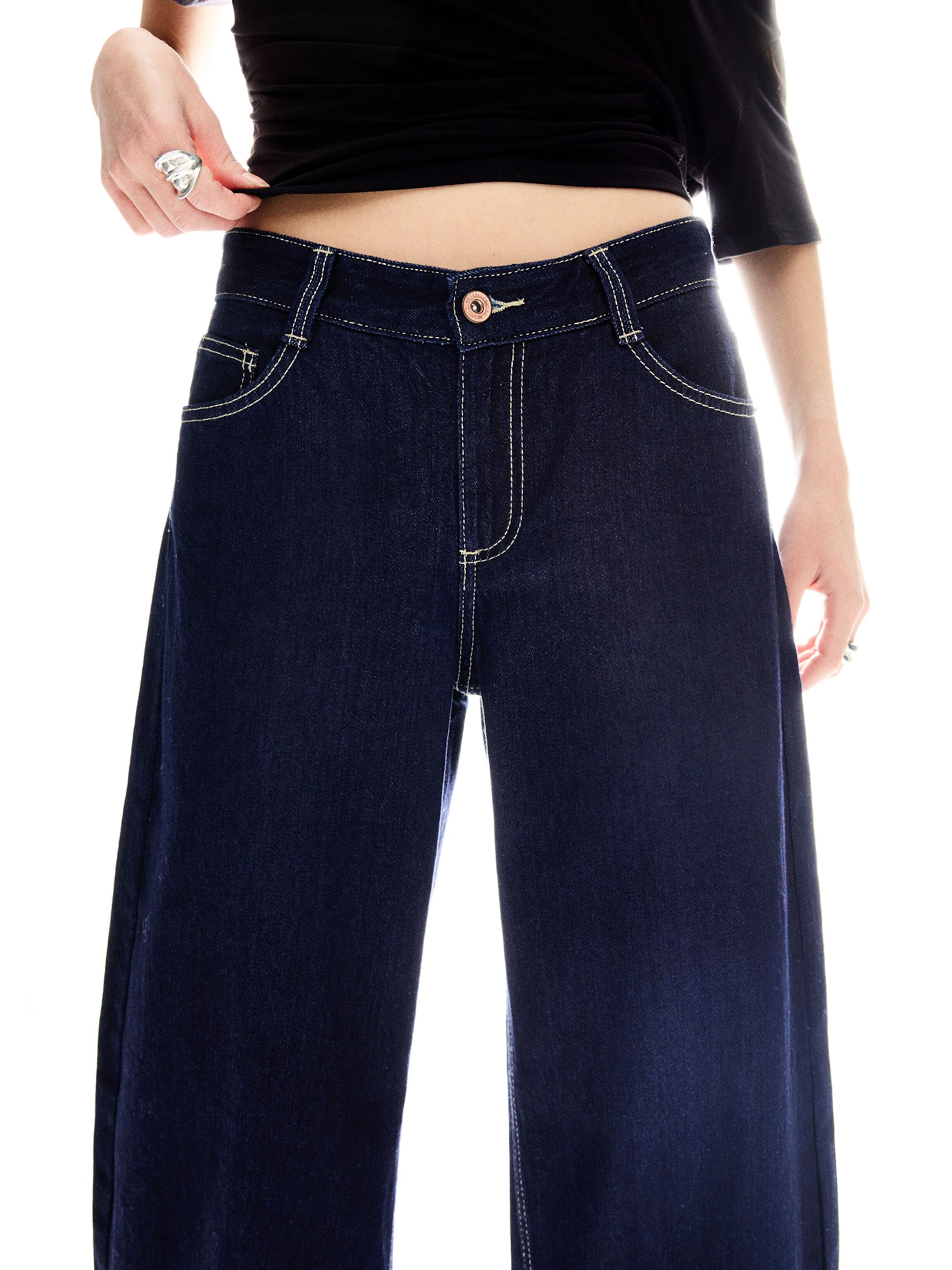 Bershka Tønde Jeans i blå