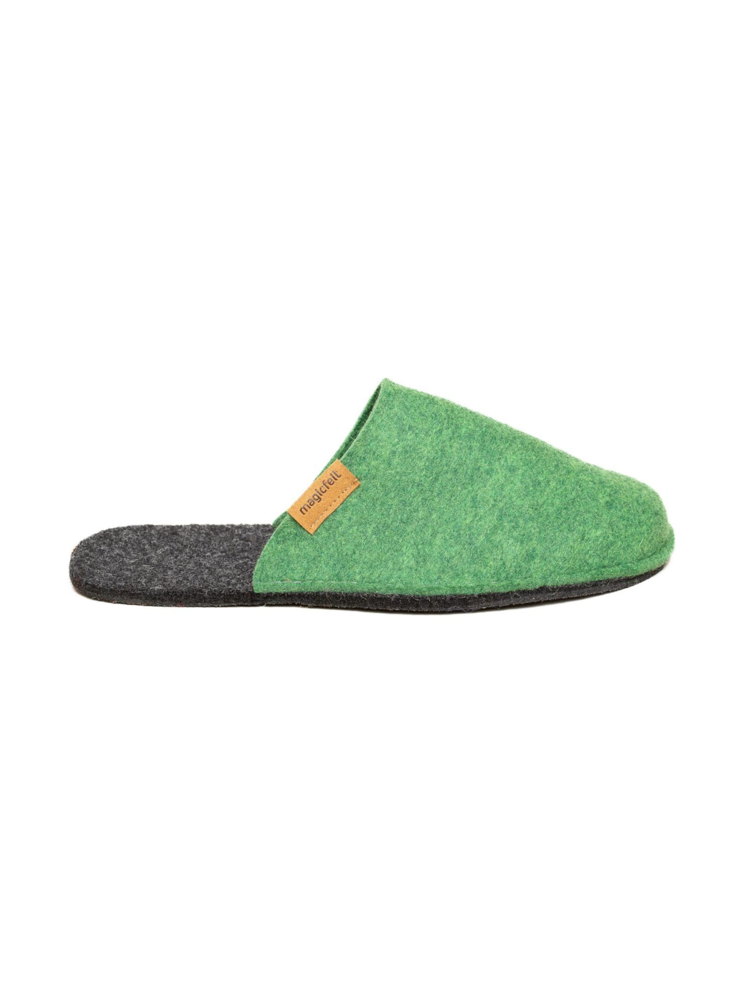 MagicFelt Slippers 'Filzpantoffel Magicfelt Travel 2.0' in Green