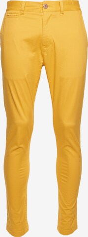 Coupe slim Pantalon chino Superdry en jaune : devant