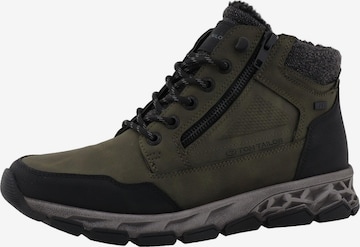 TOM TAILOR - Botas con cordones en verde: frente