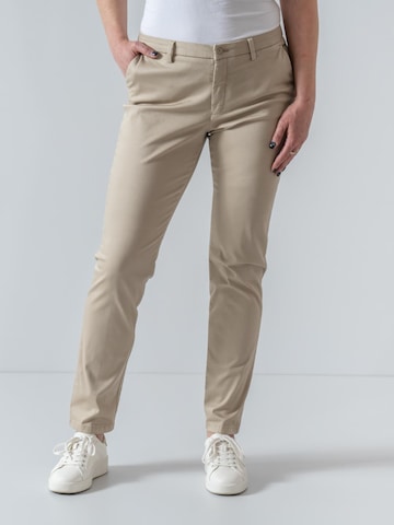 Slimfit Pantaloni chino 'Chiva 7500' di W. Wegener in beige: frontale