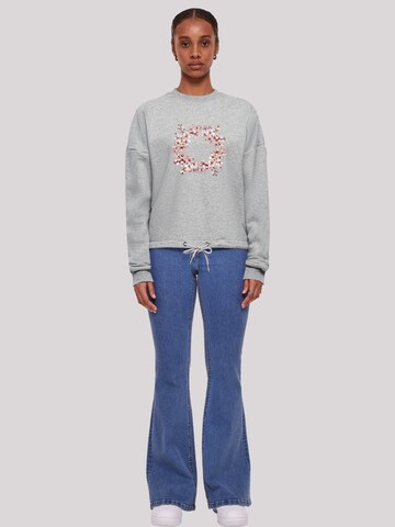 Pull-over 'Rosa Frühlings Blumenkranz Dekor' F4NT4STIC en gris