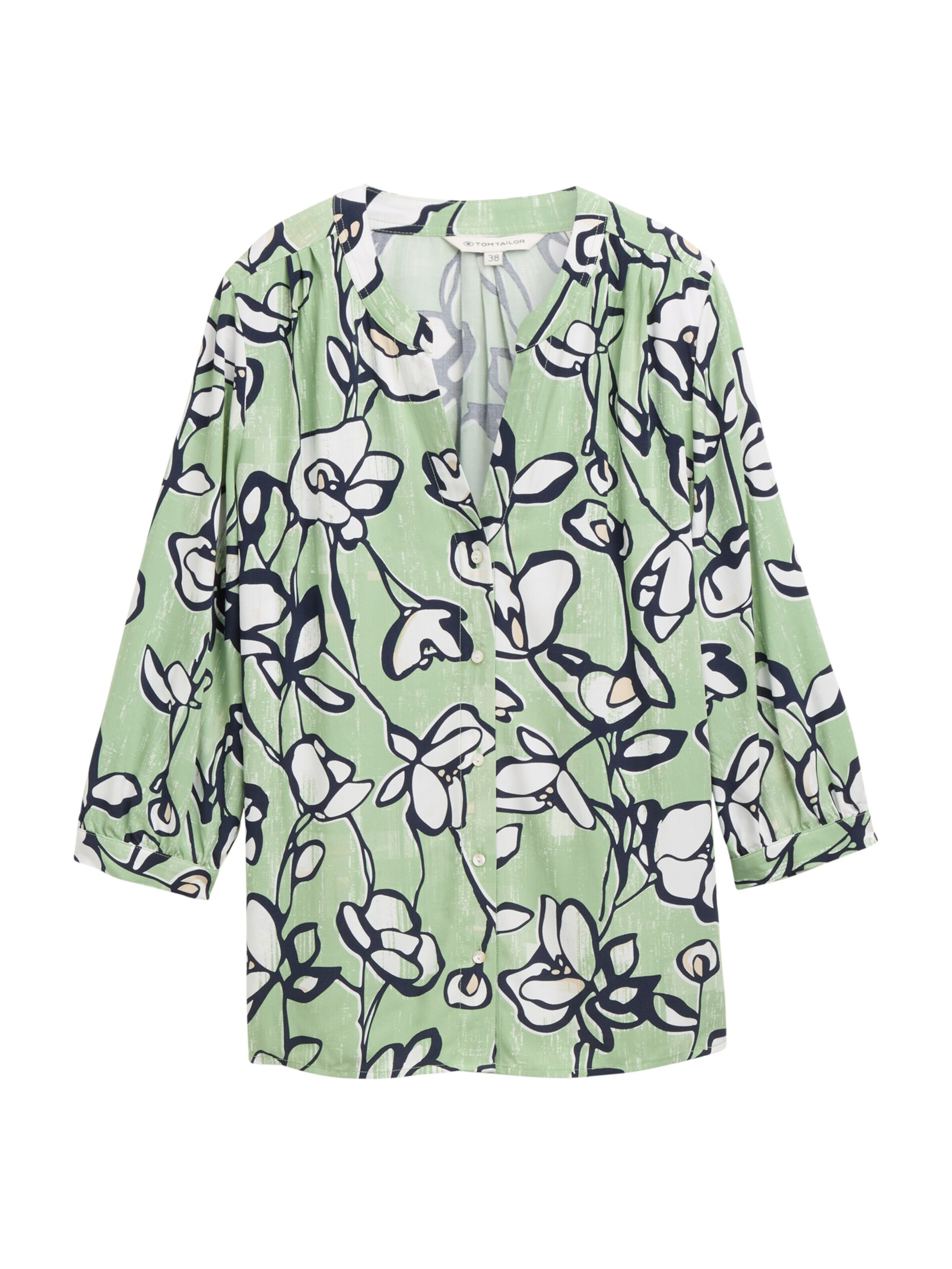 TOM TAILOR Blouse in Groen: voorkant