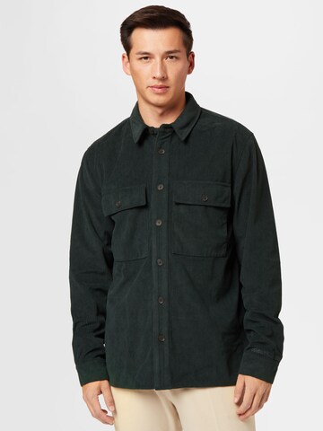 Colourful Rebel Regular fit Button Up Shirt 'Logan' in Green: front
