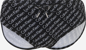 Slipi de la Calvin Klein Swimwear pe negru: față