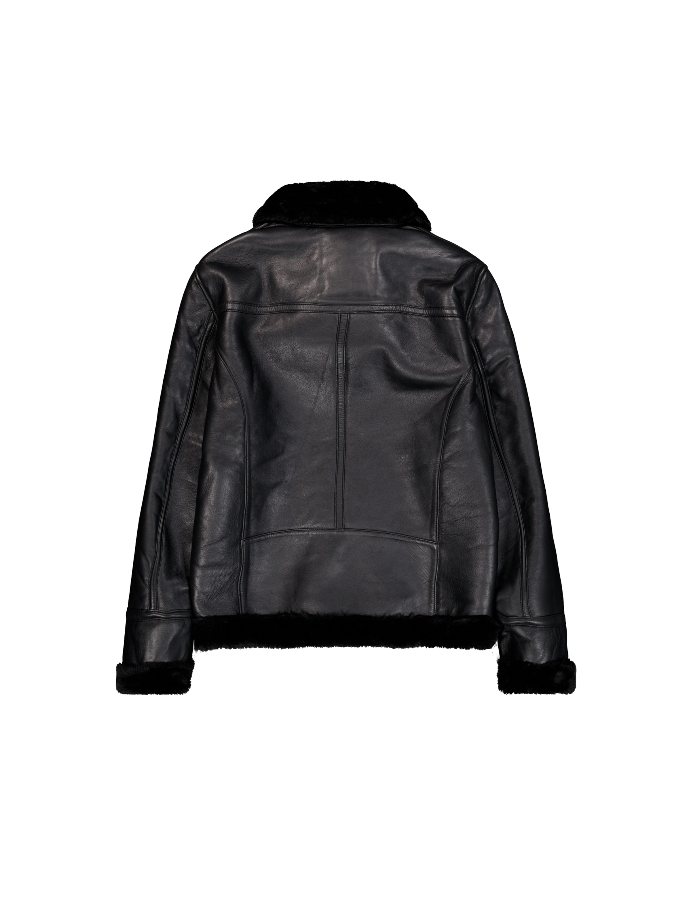 ALPHA INDUSTRIES Jacke 'B3' in Schwarz: Rückseite