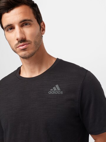 Skinny T-Shirt fonctionnel ADIDAS SPORTSWEAR en noir