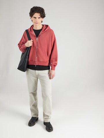 Giacca di felpa di Abercrombie & Fitch in rosso