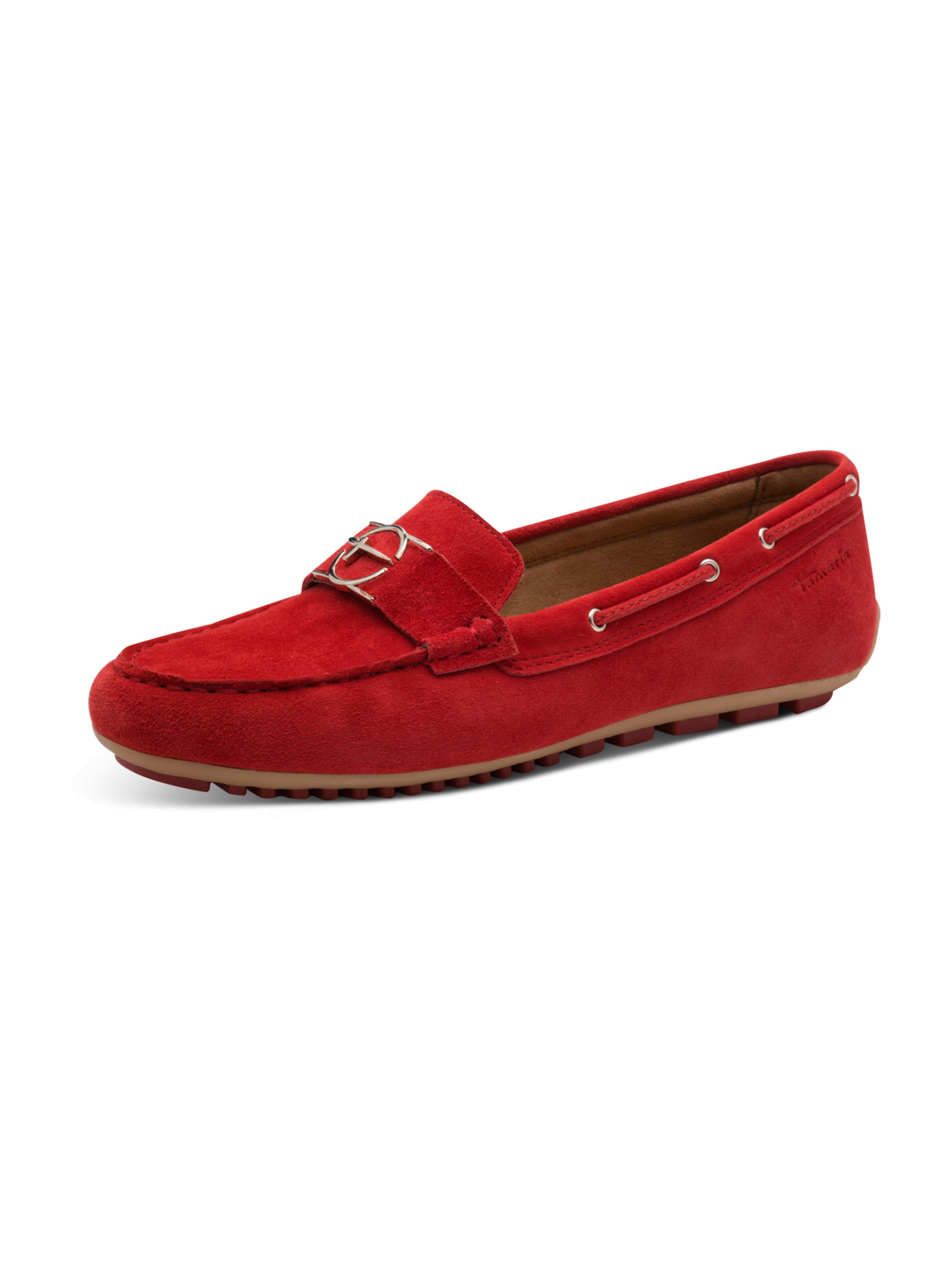 Tamaris Moccasins in Red: front