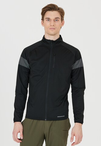 ENDURANCE Athletic Jacket 'Bard' in Black: front