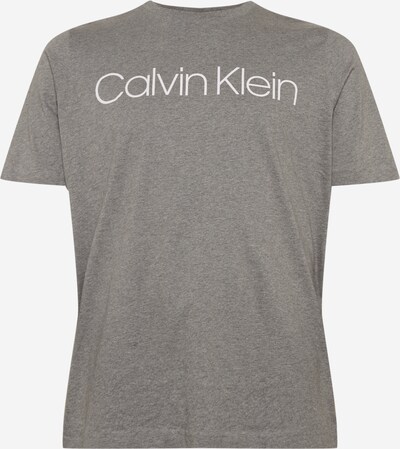 Calvin Klein Big & Tall T-Shirt en gris chiné / blanc, Vue avec produit
