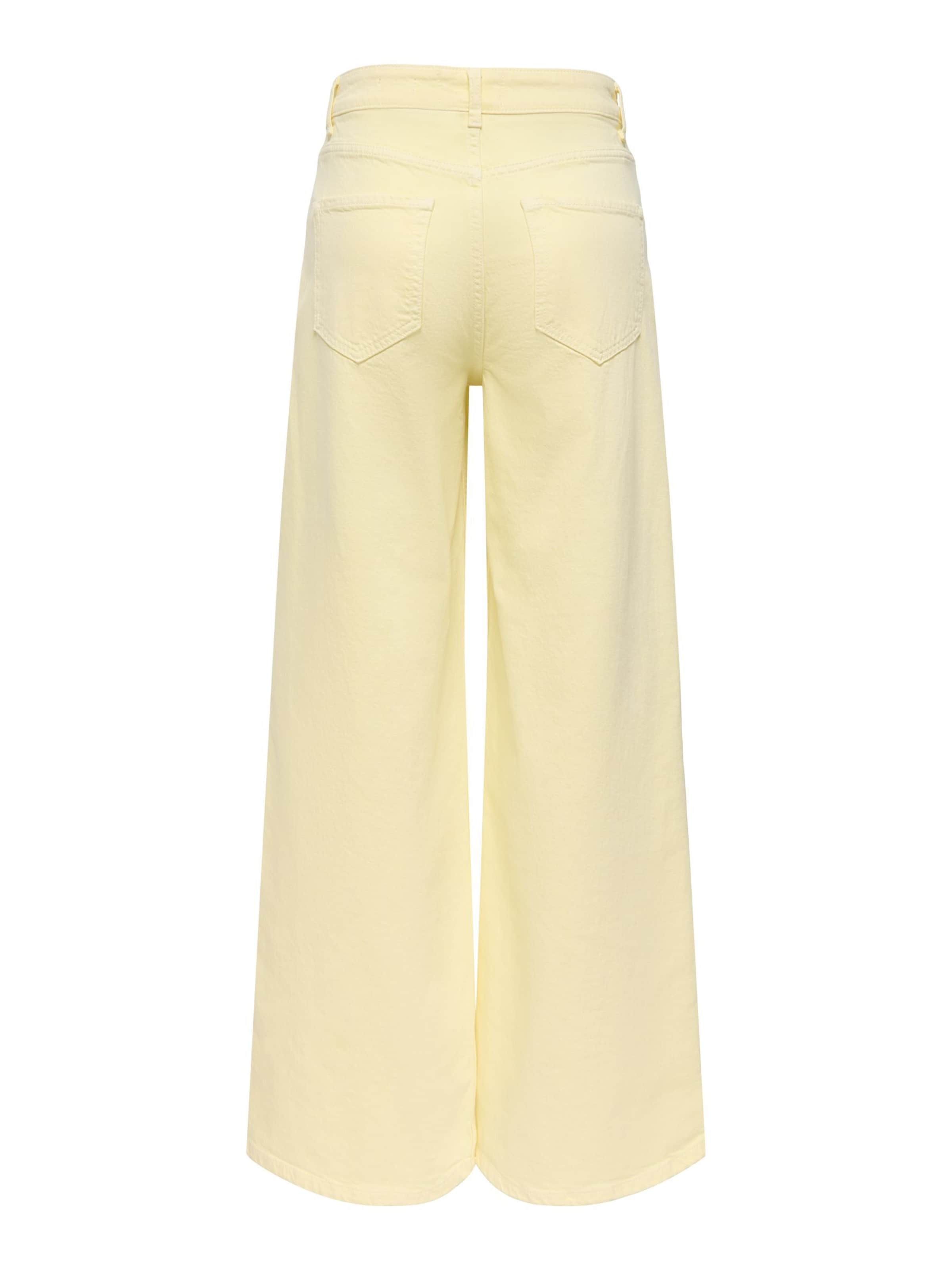 JDY Wide leg Jeans 'JDYVera' in Geel