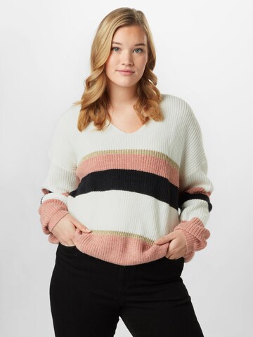 ABOUT YOU Curvy Sweater 'Leona' in Mixed colors: front