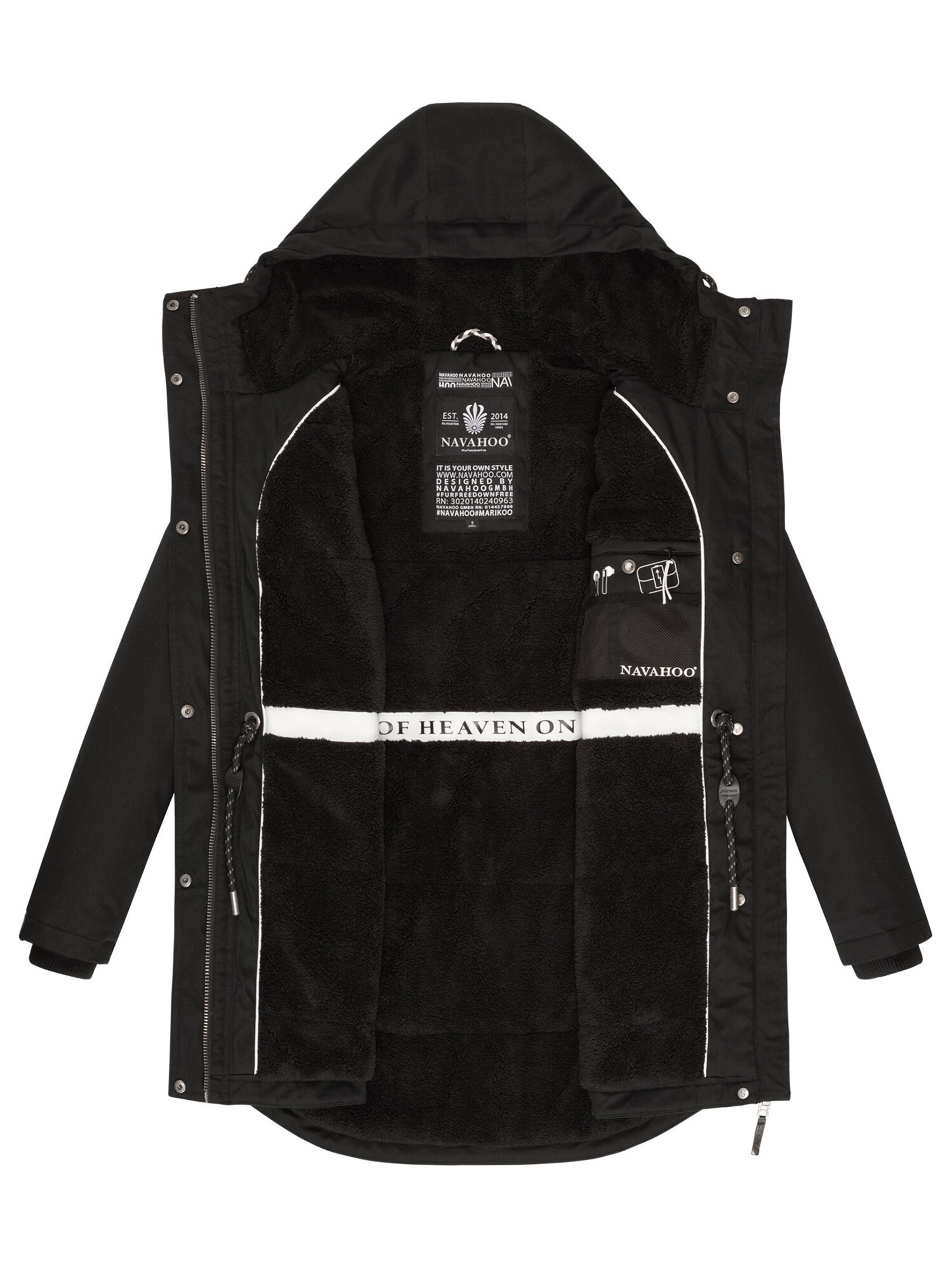 NAVAHOO Winterjas 'N038' in Zwart