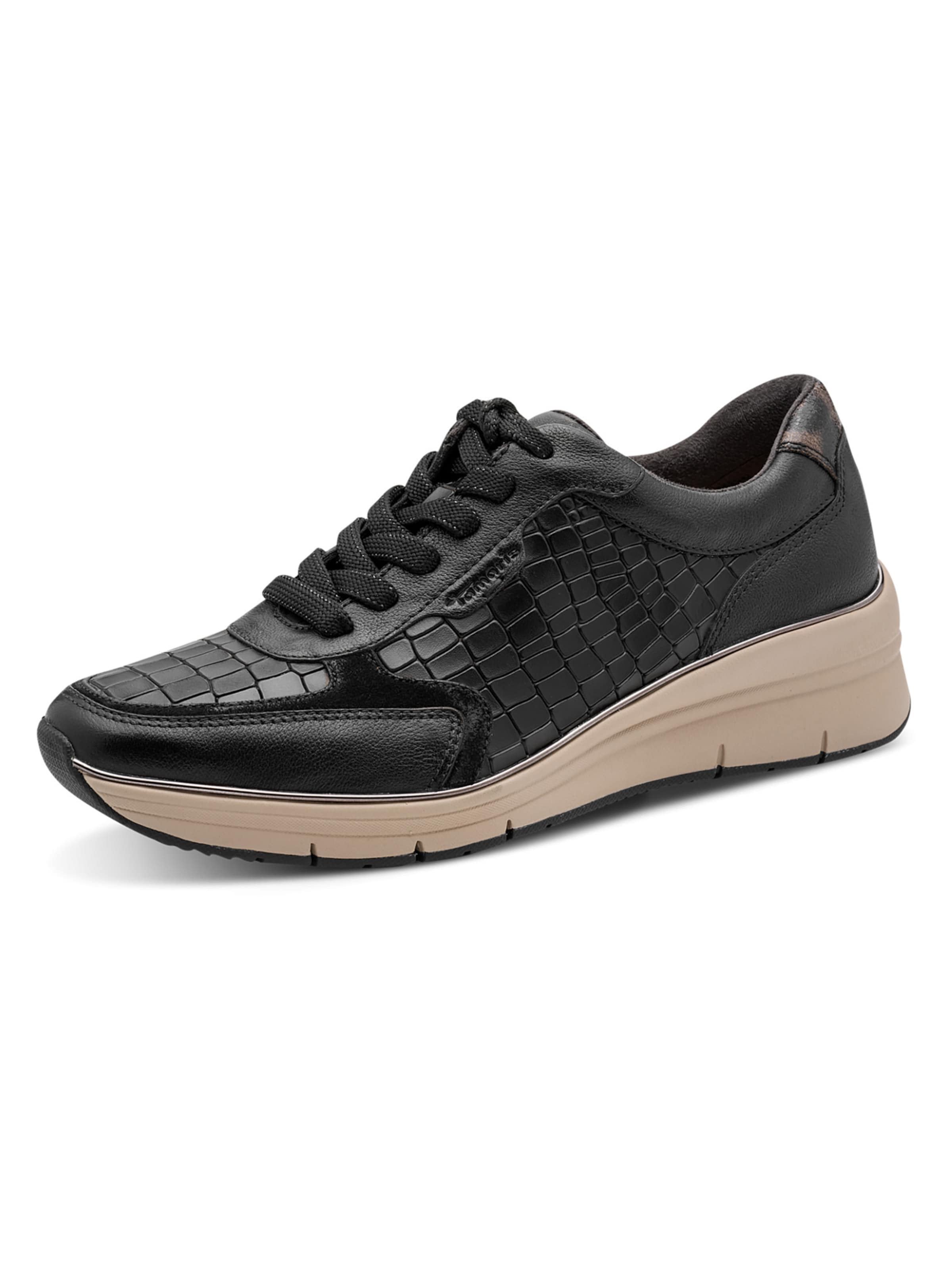 Baskets basses Tamaris en noir : devant
