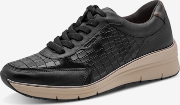 Baskets basses Tamaris en noir : devant