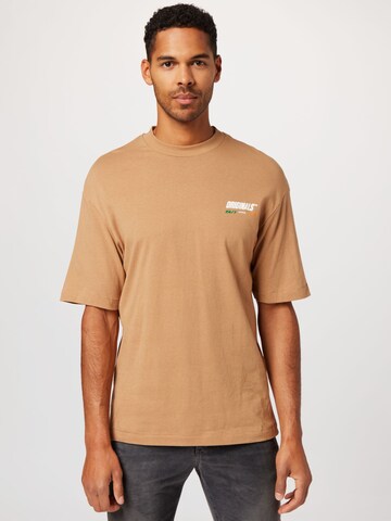 JACK & JONES Shirt 'DRONE' in Beige: voorkant