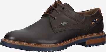 FRETZ MEN Lace-Up Shoes in Brown: front