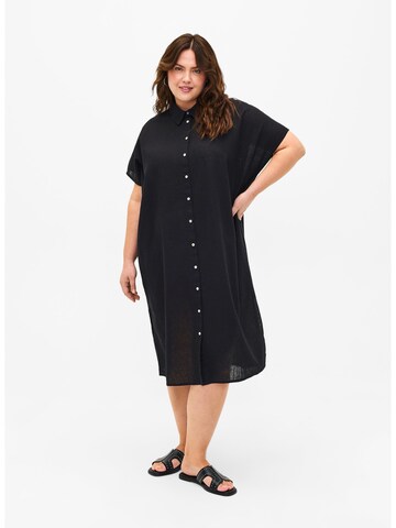 Zizzi Blusenkleid 'VFLEX' in Schwarz
