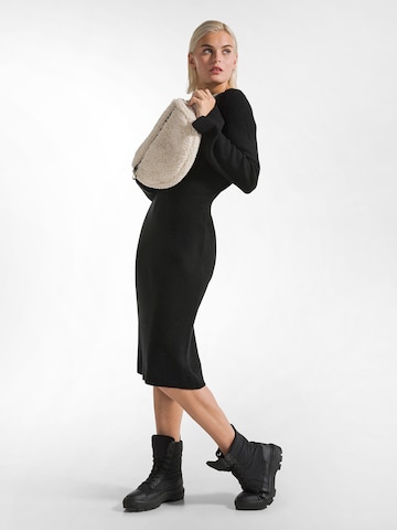 DEHA Midikleid in Schwarz: Vorderseite