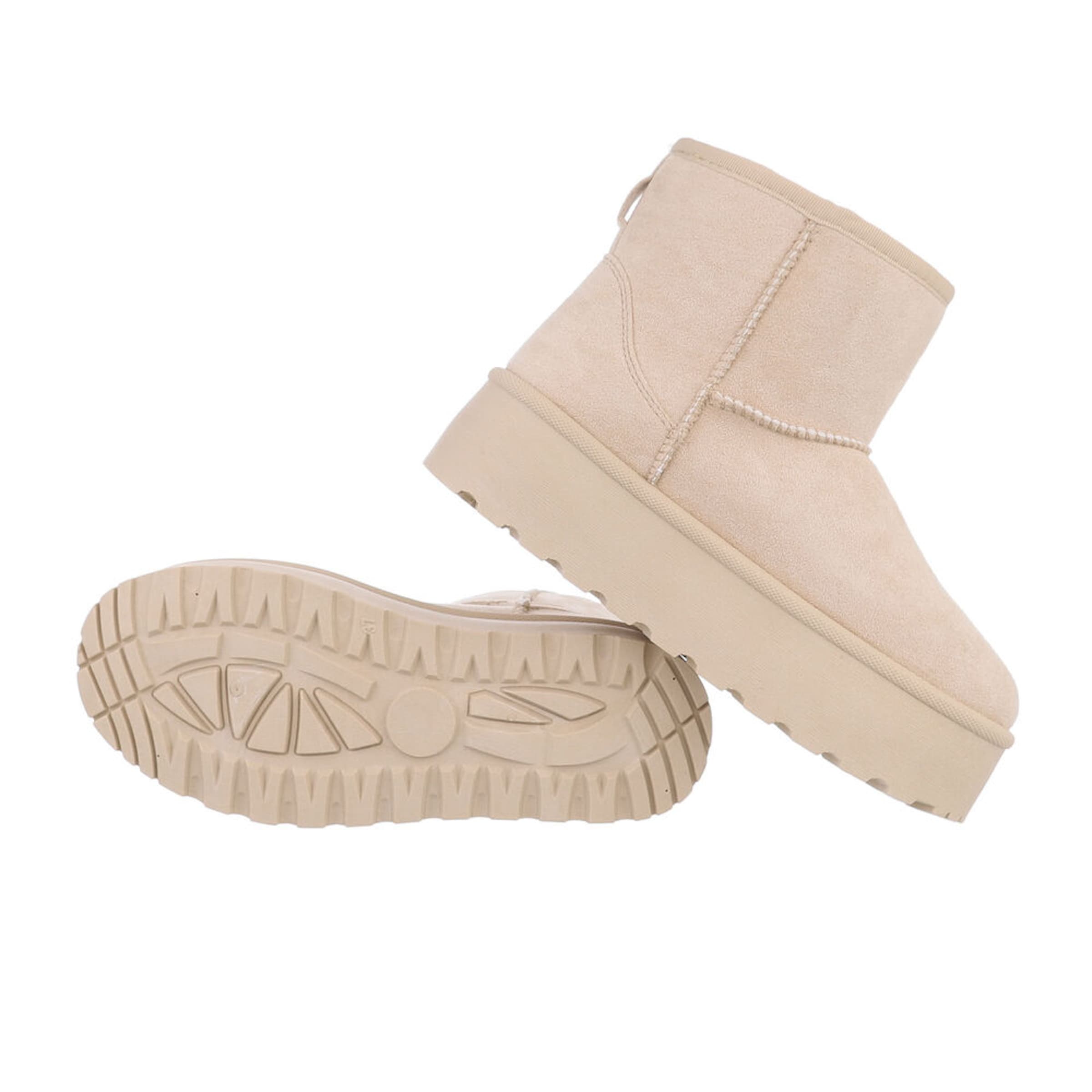 Ital-Design Snow Boots in Beige
