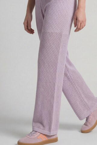 TOM TAILOR Wide leg Trousers in Purple