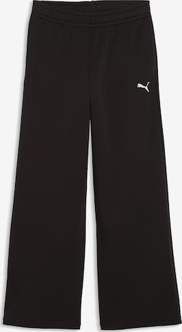 PUMA Wide Leg Housut 'Essentials' värissä musta: etupuoli