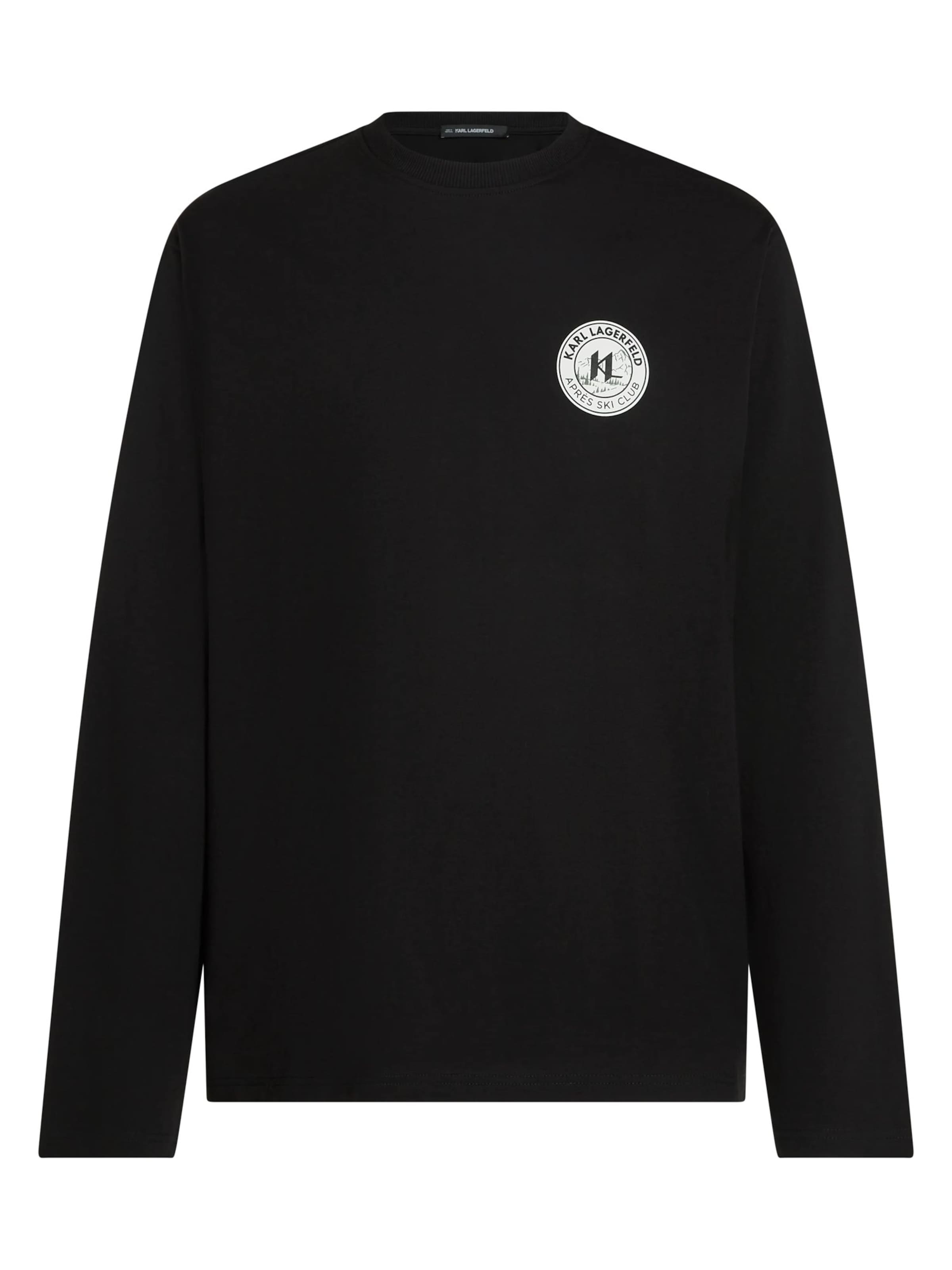 Karl Lagerfeld Shirt 'Après Ski Club' in Schwarz: Vorderseite