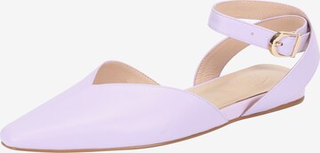 Ekonika Ballet Flats with Strap in Purple: front