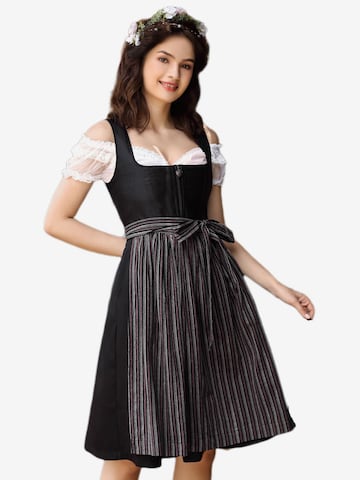 Yesfashion Dirndl in Schwarz: Vorderseite