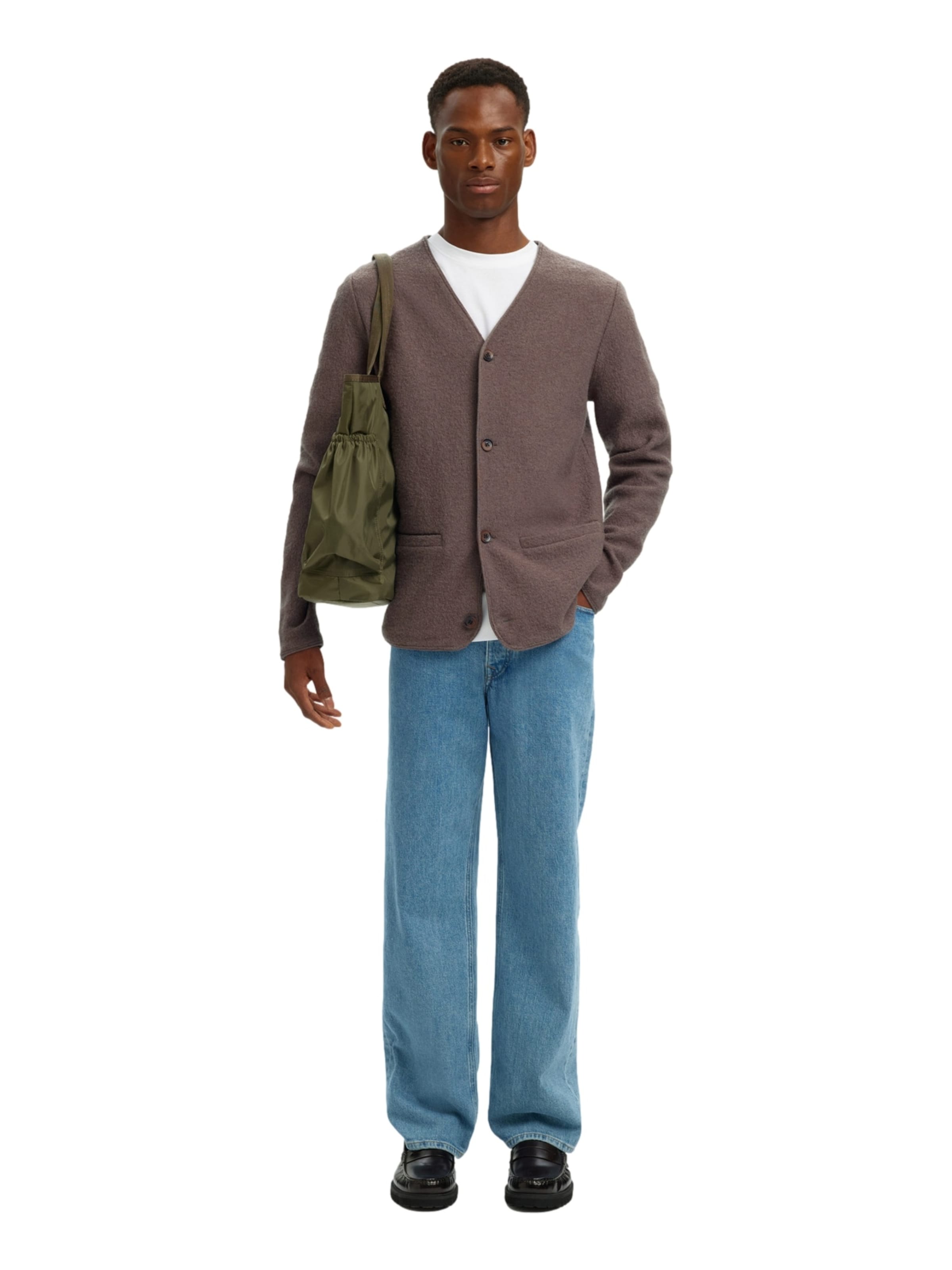 SELECTED Kardigán - barna