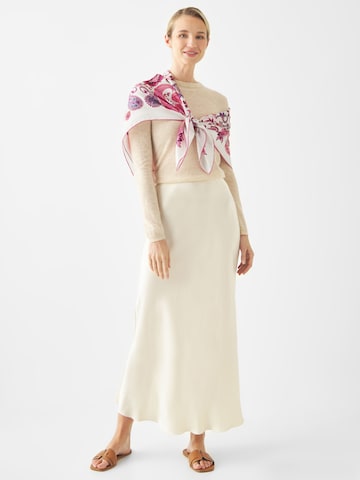 CODELLO Tuch Seidentuch Paisleymuster in Weiß