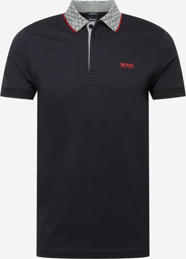 BOSS ATHLEISURE Tričko 'Paddy 3' - kouřově modrá / světle červená / černá, Produkt
