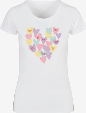 ABSOLUTE CULT Shirt 'Mother's Day - Candy Hearts' in Wit: voorkant