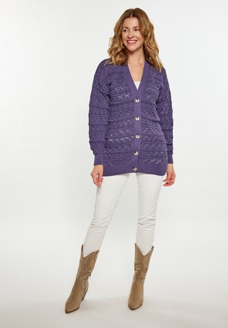 usha FESTIVAL Knit Cardigan in Purple