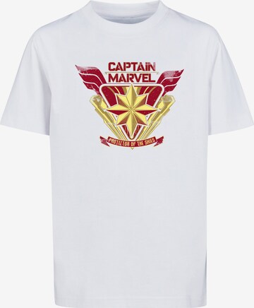 T-Shirt 'Captain Marvel - Protector Of The Skies' ABSOLUTE CULT en blanc : devant