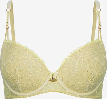 Marc & André Push-up Bra 'OPTIMISTIC TOUCH' in Yellow: front