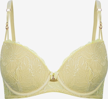Marc & André Push-up Bra 'OPTIMISTIC TOUCH' in Yellow: front