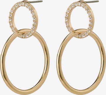 Pilgrim Earrings in Gold: front