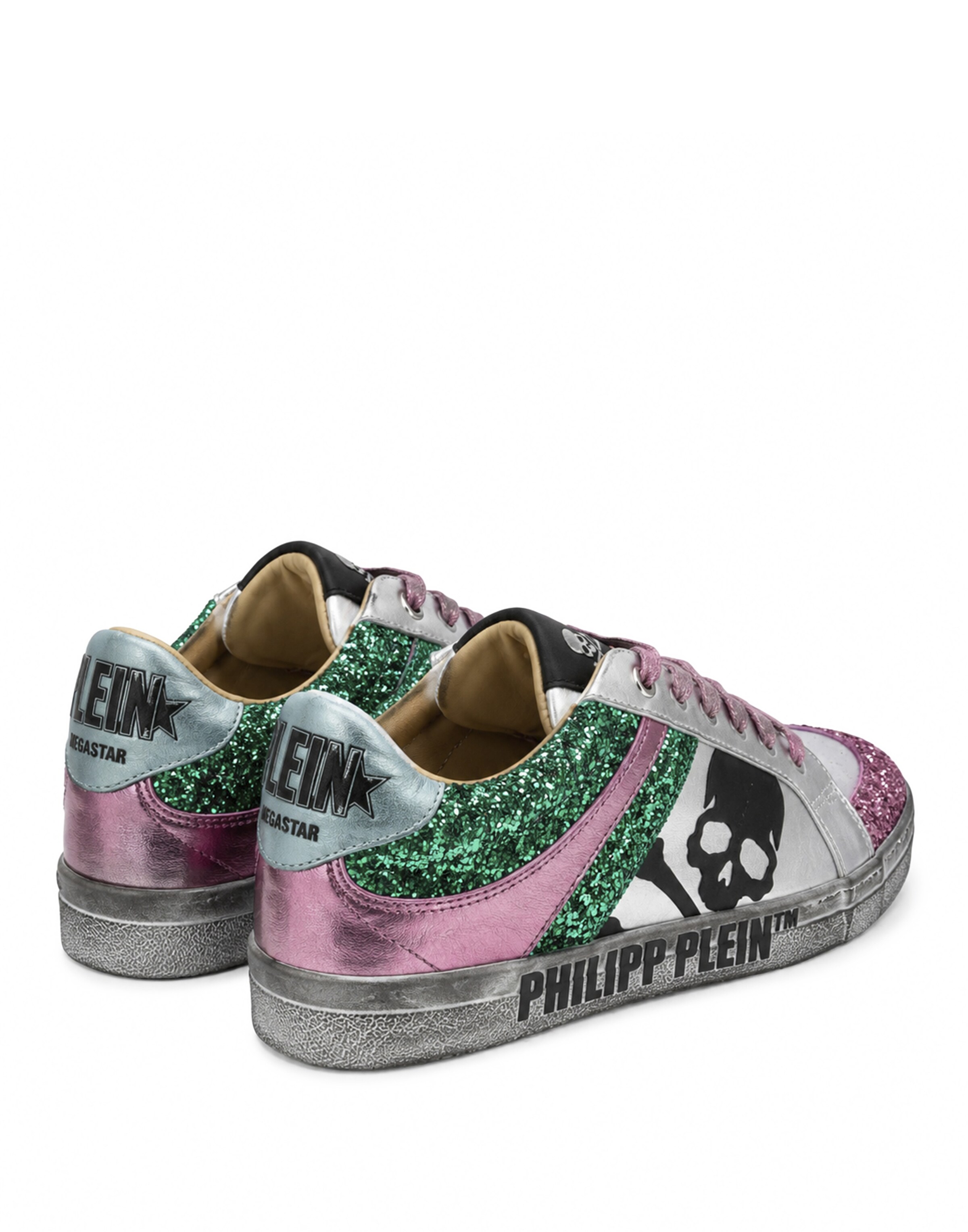 Philipp Plein - Zapatillas deportivas bajas 'Skull' en rosa