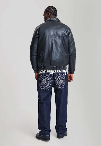 Ed Hardy Wide Leg Jeans i blå: tilbage