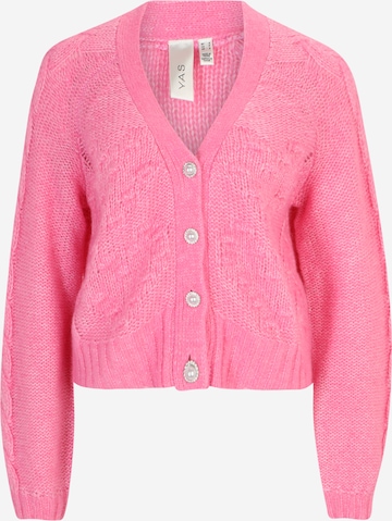 Geacă tricotată 'HEARTIE' de la Y.A.S Petite pe roz: față