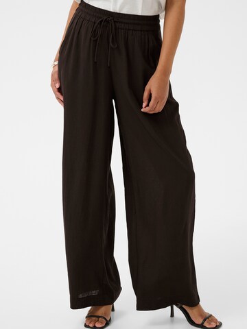 Kaffe Wide leg Broek 'KAMilia' in Zwart: voorkant