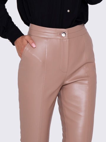 Anushka Slimfit Broek in Beige