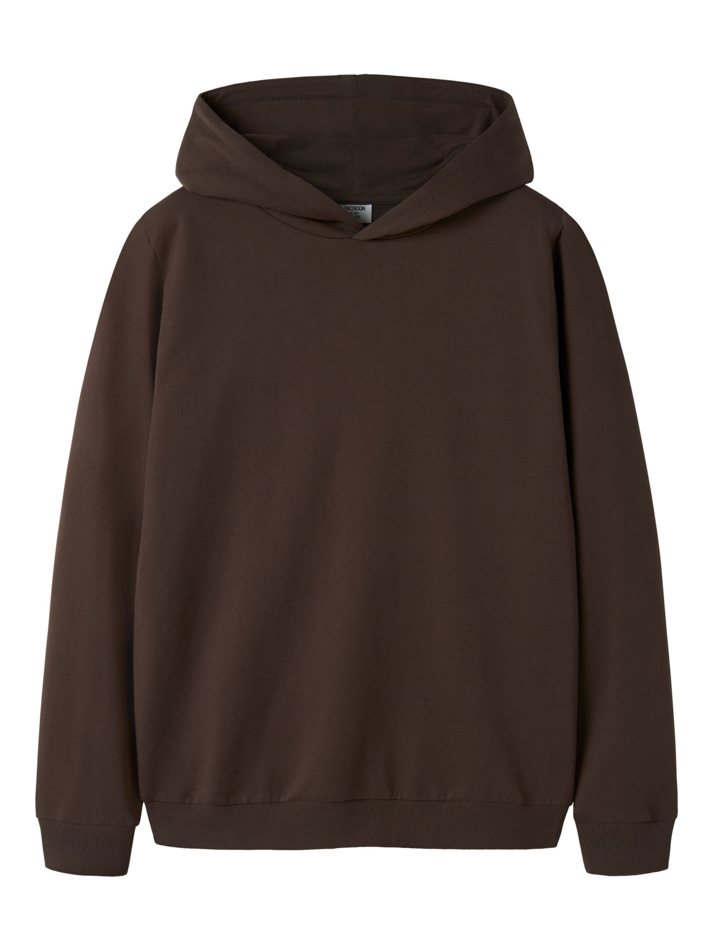 Sweat TWO SOON en marron : devant
