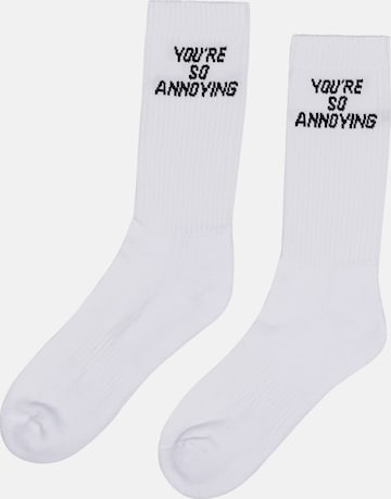 Ombre Socks in White